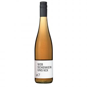 <strong>#7 WIR SCHENKEN UNS NIX</strong><br><span style="font-size:0.8rem">Merlot Rosé halbtrocken</span>