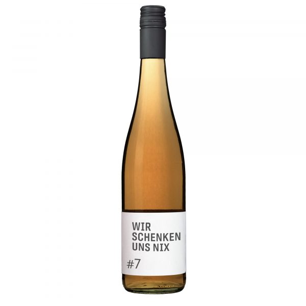 <strong>#7 WIR SCHENKEN UNS NIX</strong><br><span style="font-size:0.8rem">Merlot Rosé halbtrocken</span>
