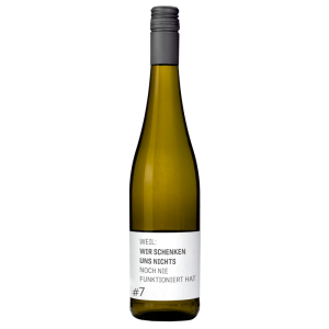 <strong>#7 WEIL ...</strong><br><span style="font-size:0.8rem">Grauer Burgunder trocken</span>